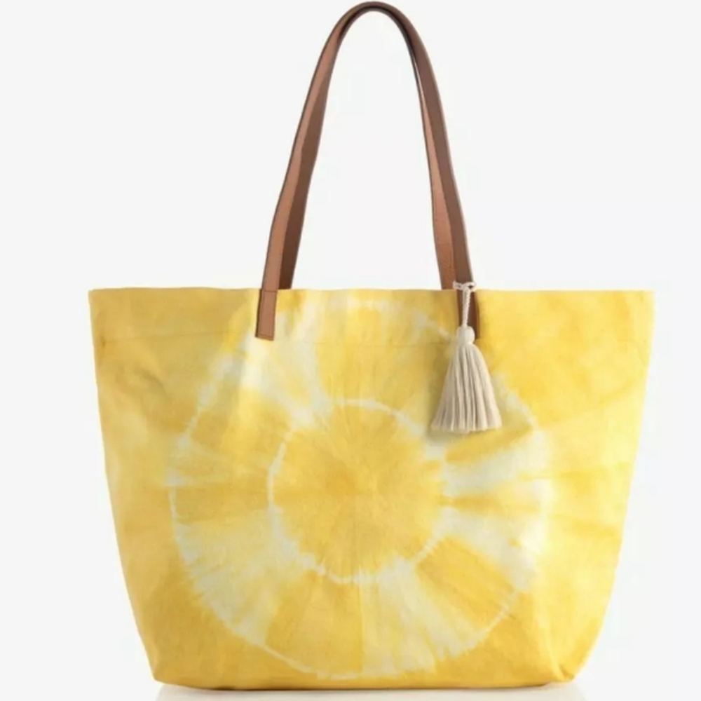 NEW NWOT Dia & Co Yellow Bohemian Tie dye Raintote Bag
